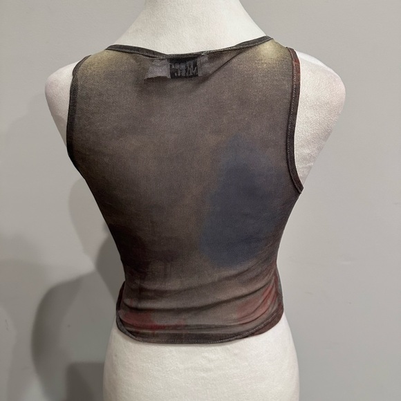 Tiger Mist sheer/mesh tank top - Picture 3 of 5